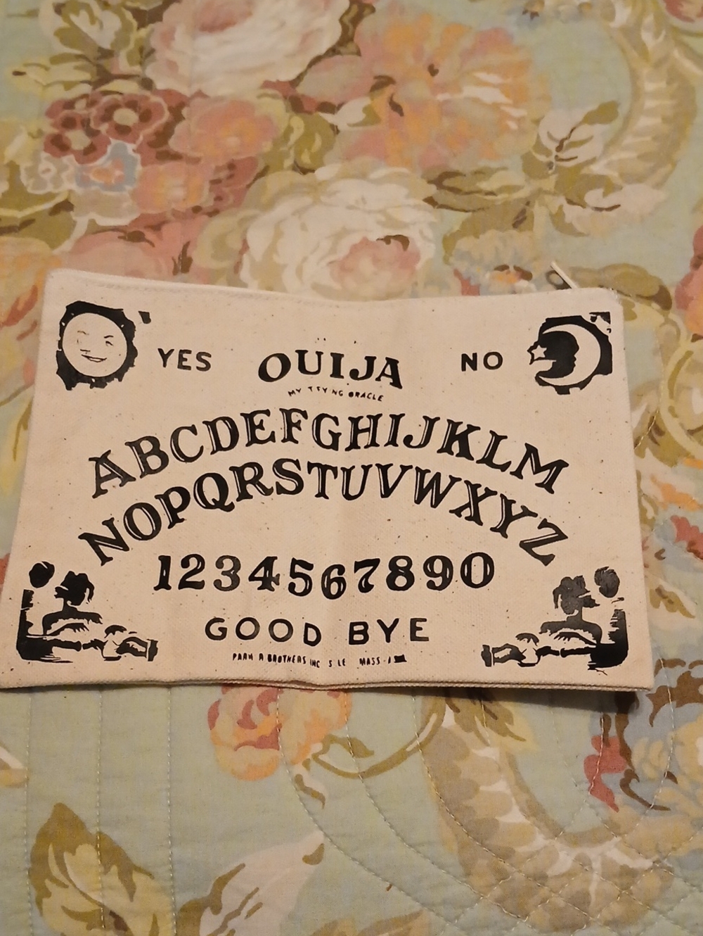 Ouija Board Print Cosmetic Bag - Cream